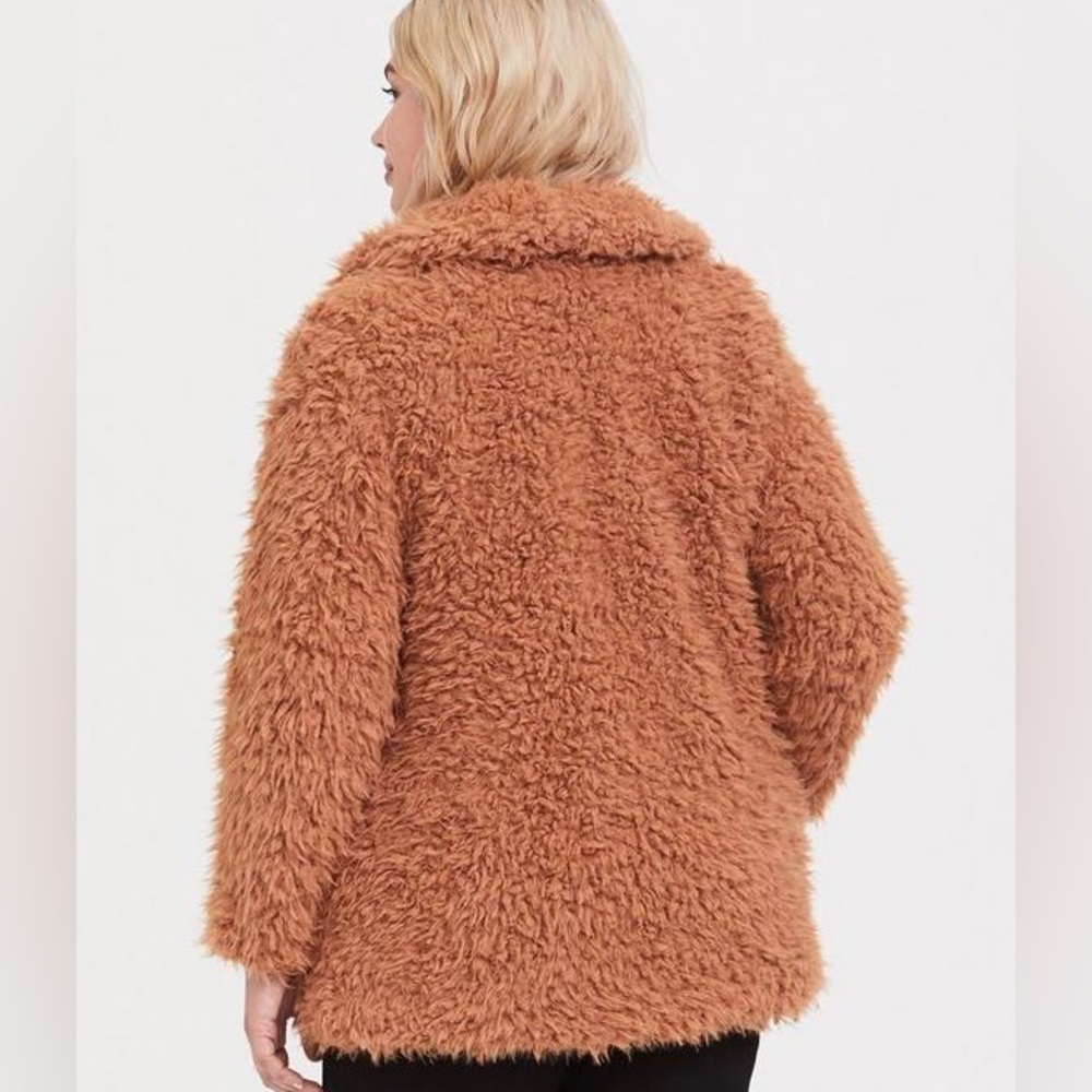 NWoT Torrid Sherpa Drape Front Jacket - Picture 2 of 12